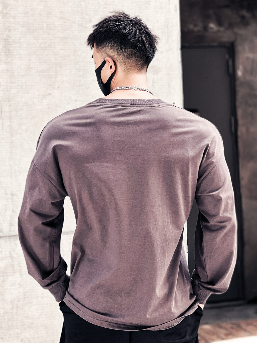 Loose Fitness Clothes Sports Clothes Long Sleeve T-shirt Pullover Hoodie Thin Section Men