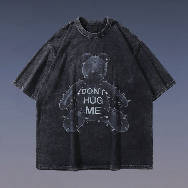 Hip Hop Oversized Streetwear Vintage T-shirts Bear