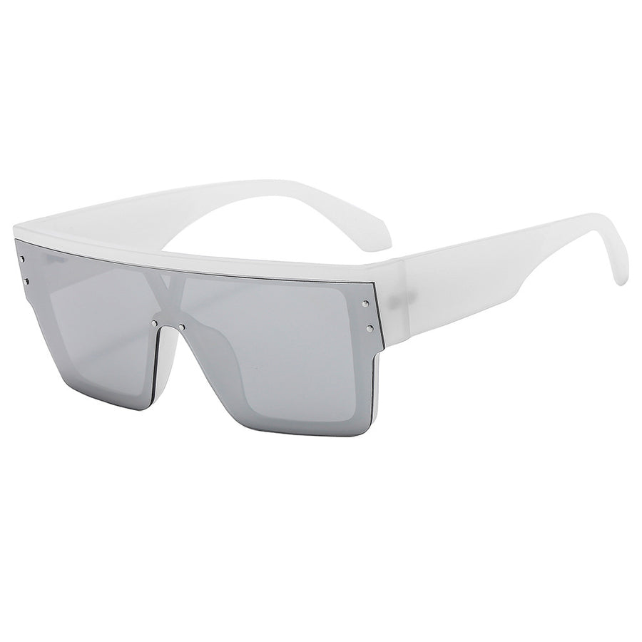 Fashionable Vintage Design Oversized Reflective Sunglasses