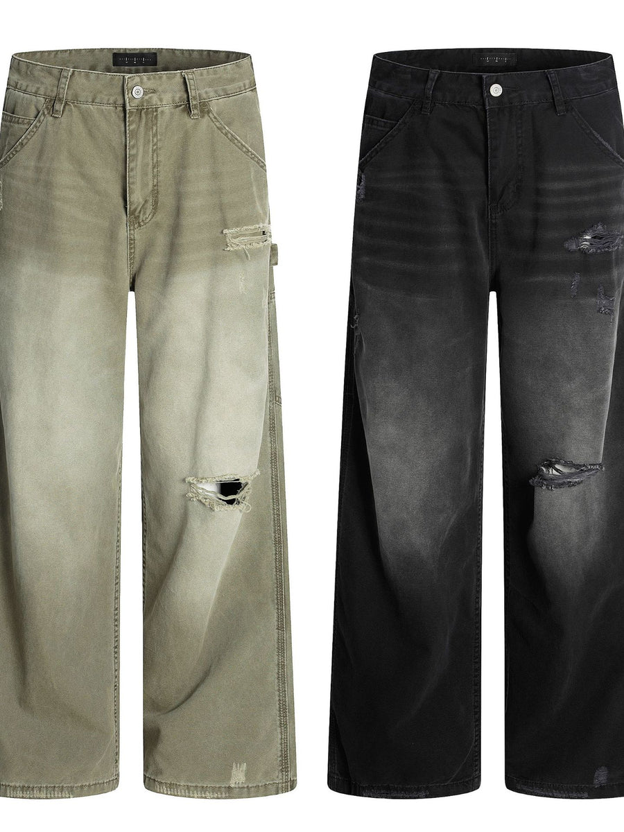 American Retro Tattered Jeans Jeans