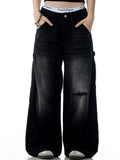 American Retro Tattered Jeans Jeans