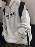 Gothic Streetwear Hoodies Mannen Ins Stijl Herfst Winter Lightning Print Losse Plus Fleece Hooded Sweatshirt