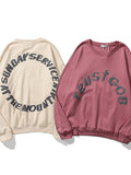 Round collar hoodies