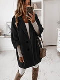 Autumn Winter Women Coats 2XL Plus Long Wool Size Warm Elegant Vintage women Coat khaki Jacket