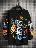 SingleRoad Mens Crewneck Sweatshirt Men Harajuku Oversized Japanese Streetwear Hip Hop Black Hoodie Men Sweatshirts Hoodies