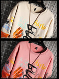 SingleRoad Mens Crewneck Sweatshirt Men Harajuku Oversized Japanese Streetwear Hip Hop Black Hoodie Men Sweatshirts Hoodies