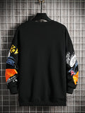SingleRoad Mens Crewneck Sweatshirt Men Harajuku Oversized Japanese Streetwear Hip Hop Black Hoodie Men Sweatshirts Hoodies
