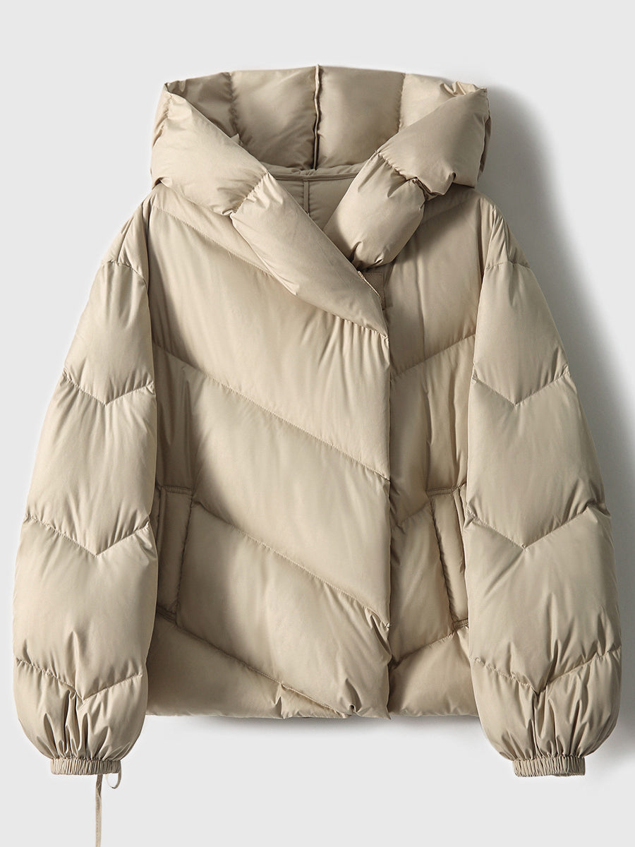Hooded Small Puffer Jacket Coat