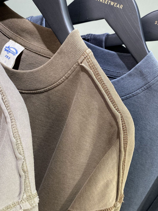 Vintage Wash Water For Old Men's T-shirts