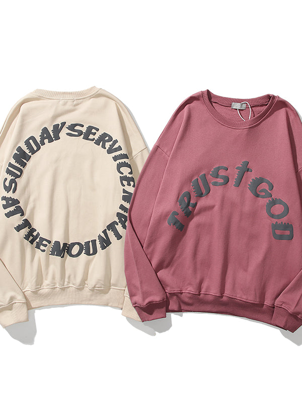 Round collar hoodies