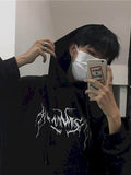 Gothic Streetwear Hoodies Mannen Ins Stijl Herfst Winter Lightning Print Losse Plus Fleece Hooded Sweatshirt