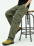 Men's Casual Plus-Size Multi-Pocket Work Pants