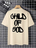 Personality Letter Pattern Oversized T-shirt Men
