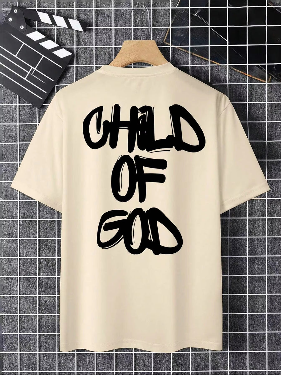 Personality Letter Pattern Oversized T-shirt Men