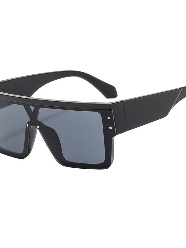 Fashionable Vintage Design Oversized Reflective Sunglasses