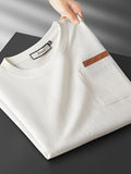 Lightweight Ice Silk Linen Men's Short-Sleeve T-Shirt