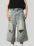 Men's Fashionable Distressed Washed Jeans