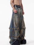American-style Distressed Machete Jeans