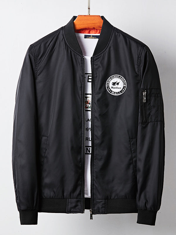 Nylon baseball uniform casual bomber jacket