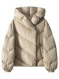 Hooded Small Puffer Jacket Coat