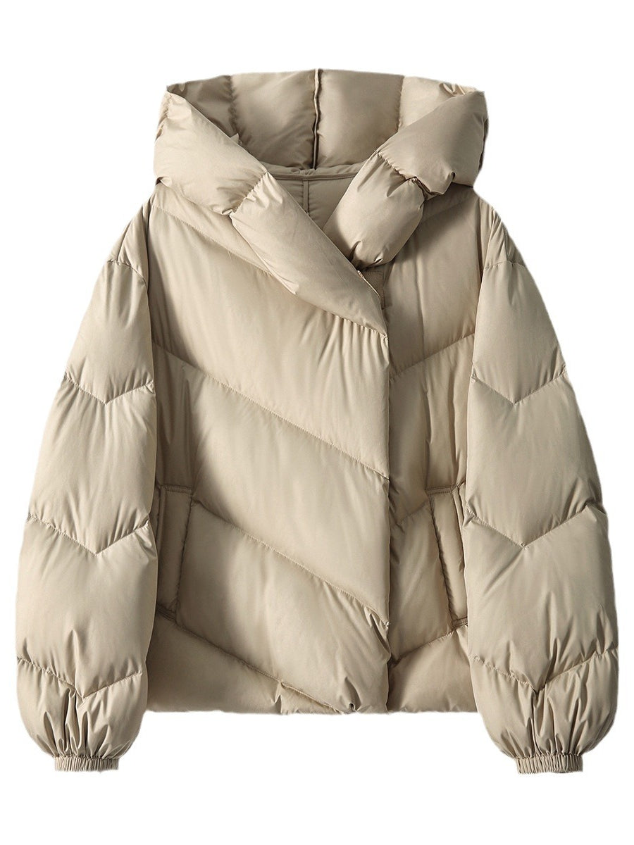 Hooded Small Puffer Jacket Coat