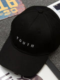 Unisexe Lettre Imprimé Solide Caps Hommes Femmes Anneau Hip Hop Casquette de baseball Coton Snapback Chapeau