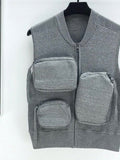 Workwear Men's And Women's Vests Trend Sleeveless Casual Vest