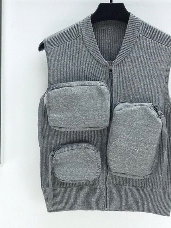 Workwear Men's And Women's Vests Trend Sleeveless Casual Vest