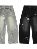 Distressed Scimitar Cotton Pants Jeans