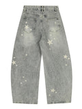 Distressed Scimitar Cotton Pants Jeans