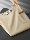 Lightweight Ice Silk Linen Men's Short-Sleeve T-Shirt