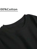 Personality Letter Pattern Oversized T-shirt Men