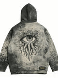 Men's Hooded Printed Casual Pullover Sweatshirt