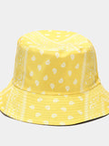 Bandana Print Bucket Hats With Multiple Colorways