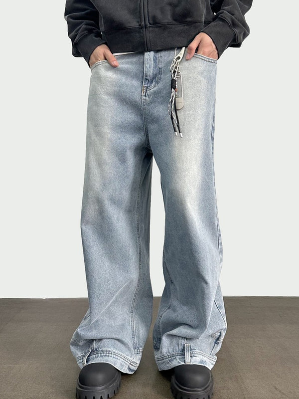 Wide Leg Flip Pocket Jeans
