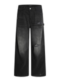 American Retro Tattered Jeans Jeans