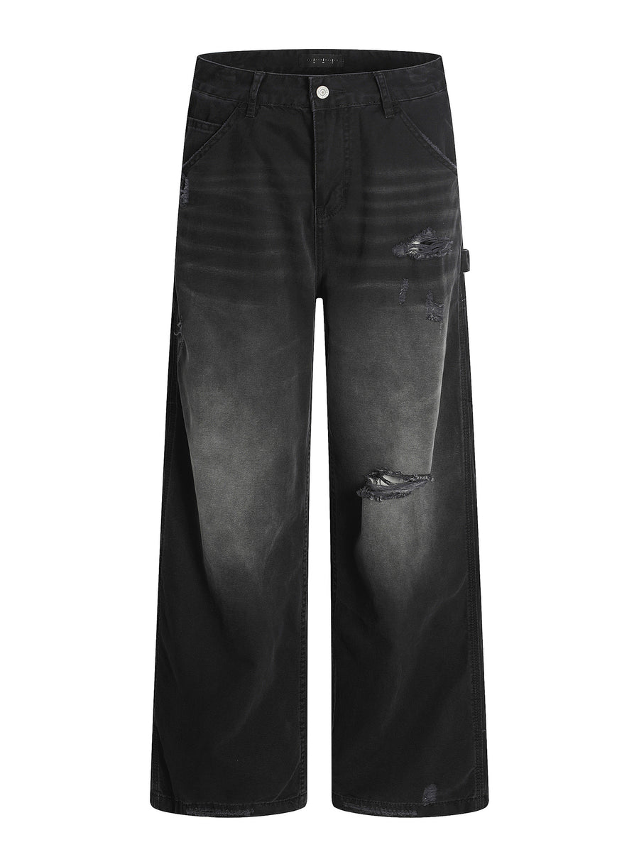 American Retro Tattered Jeans Jeans