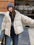 Maillard Bread Brown Short Puffer Jacket For Women