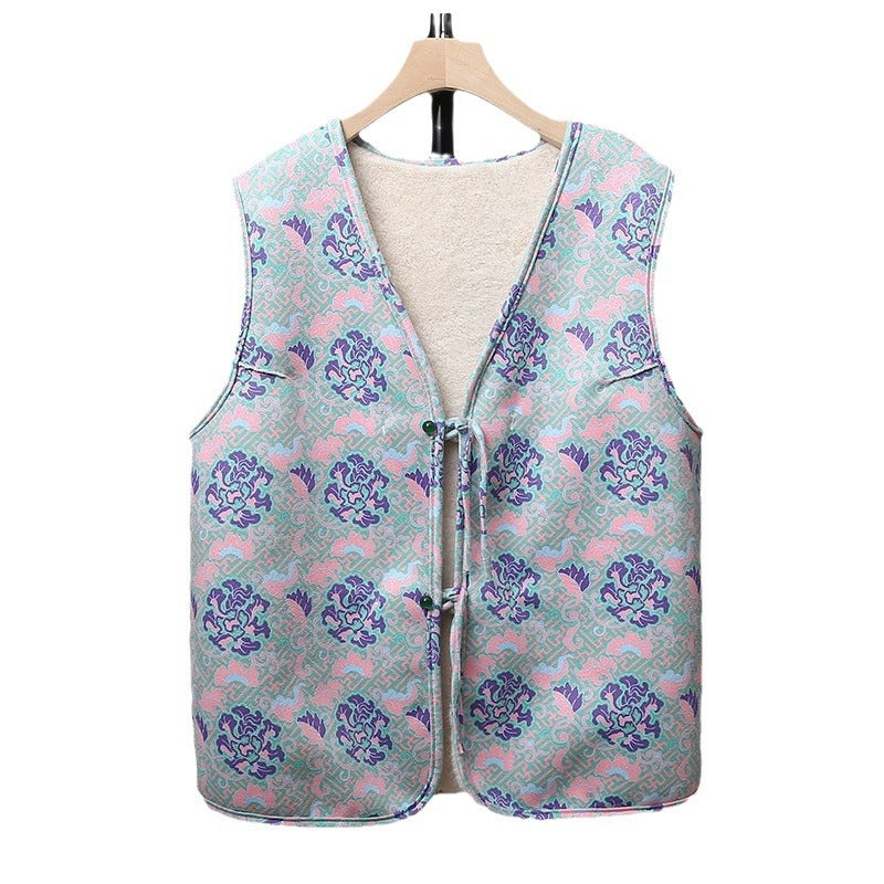 Double-sided Retro Buckle For Women Mink Fur Vest