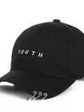 Unisexe Lettre Imprimé Solide Caps Hommes Femmes Anneau Hip Hop Casquette de baseball Coton Snapback Chapeau