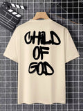 Personality Letter Pattern Oversized T-shirt Men