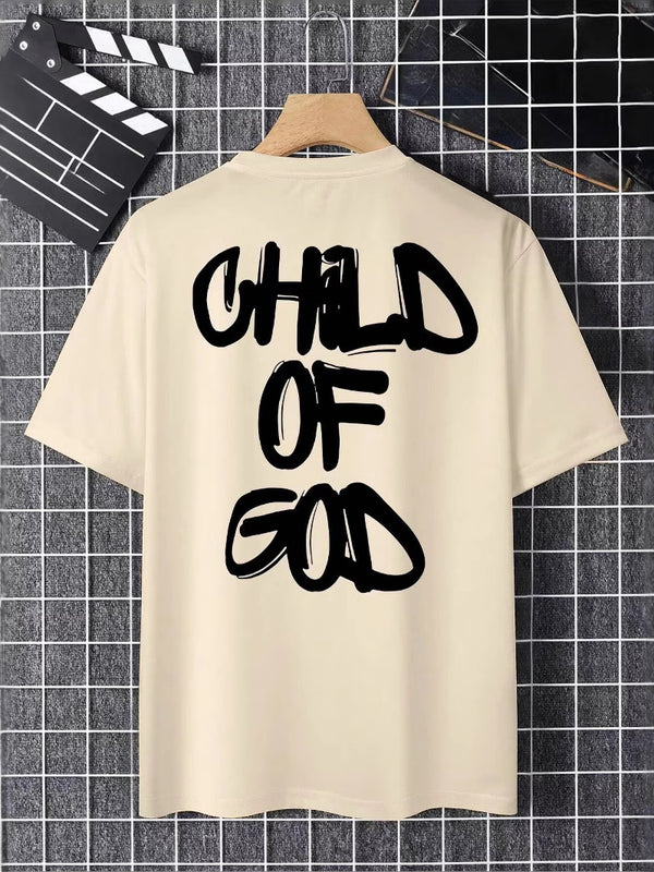 Personality Letter Pattern Oversized T-shirt Men