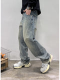 Jeans Men's Autumn New Baggy Straight Trousers Casual Long Pants