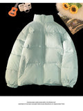 Thickened Stand Up Collar Puffer Jacket For Men