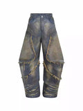 American-style Distressed Machete Jeans