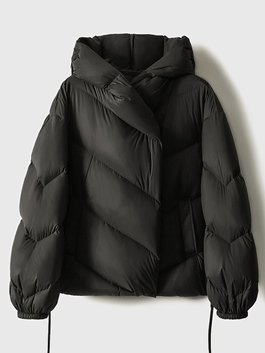Hooded Small Puffer Jacket Coat