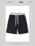 Men's Casual Shorts Loose Straight-Cut Cropped Trousers