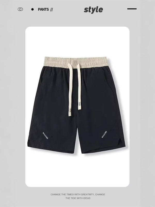 Men's Casual Shorts Loose Straight-Cut Cropped Trousers
