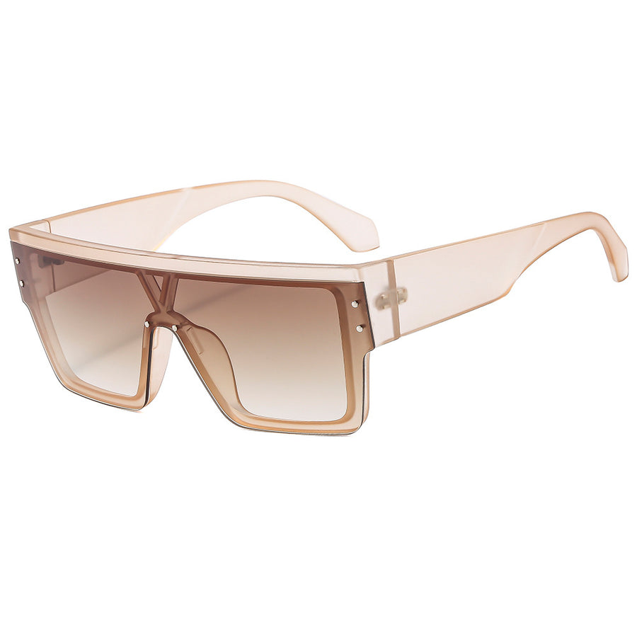 Fashionable Vintage Design Oversized Reflective Sunglasses