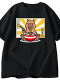 Capybara Cotton T-shirt Men's Clothing Oversized